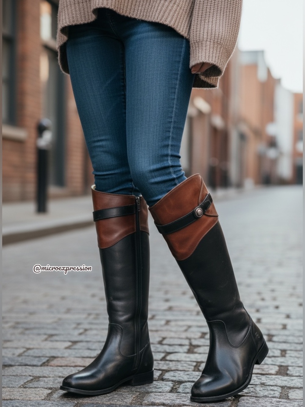 $399 Frye Molly Button Black Brown Multicolor Leather Equestrian Riding Boots - Picture 3 of 13